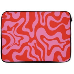 Abstract - Patroon - Rood - Roze - Minimalistisch laptophoes neopreen klein -zkaufland3dotto