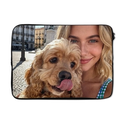 laptophoes met foto zwart wit