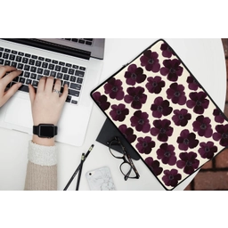 Bloemen - Aquarel - Paars laptophoes neopreen klein 279 -bureau