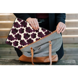 Bloemen - Aquarel - Paars laptophoes neopreen klein 279 -tas