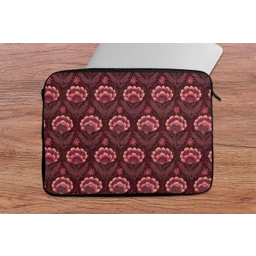 Bloemen - Waaier - Paars laptophoes neopreen klein 279 -tafel