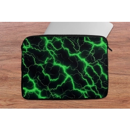 Gaming - Bliksemflitsen - Groen - Energie laptophoes neopreen klein -tafel
