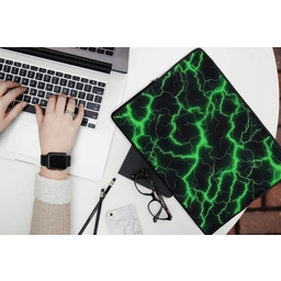 Gaming - Bliksemflitsen - Groen - Energie laptophoes neopreen klein -bureau
