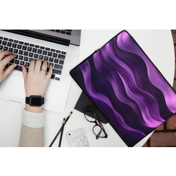 Golven - Abstract - Paars laptophoes neopreen klein -bureau