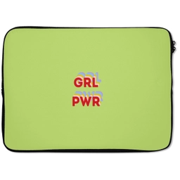 Grl pwr - Groen - Rood - 3D laptophoes neopreen klein -zkaufland3dotto