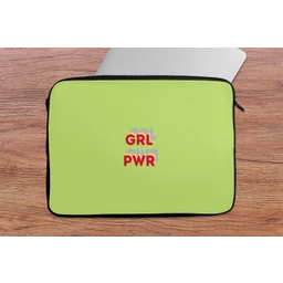 Grl pwr - Groen - Rood - 3D laptophoes neopreen klein -tafel