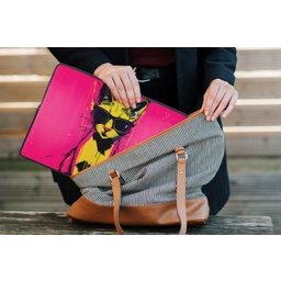 Kat - Art - Zonnebril - Roze laptophoes neopreen klein -tas