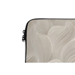 Lijnen - Waaier - Beige laptophoes neopreen klein 279 -detail