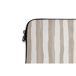 Minimalistisch - Strepen - Beige laptophoes neopreen klein 279 -detail