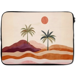 Palmbomen - Abstract - Zon - Heuvels laptophoes neopreen klein -zkaufland3dotto