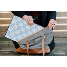 Palmboom - Modern - Blauw laptophoes neopreen klein 279 -tas