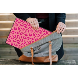 Panterprint - Roze - Dierenprint - Minimalistisch laptophoes neopreen klein -tas