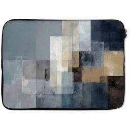 Rechthoeken - Abstract - Blauw laptophoes neopreen klein -zkaufland3dotto