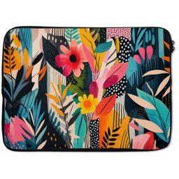Schilderij - Abstract - Bloemen - Roze laptophoes neopreen klein -zkaufland3dotto