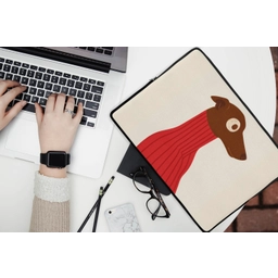 Silhouet - Hond - Trui - Rood laptophoes neopreen klein -bureau