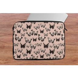Tijdloos - Vlinders - Perzik laptophoes neopreen klein 279 -tafel