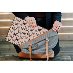 Tijdloos - Vlinders - Perzik laptophoes neopreen klein 279 -tas