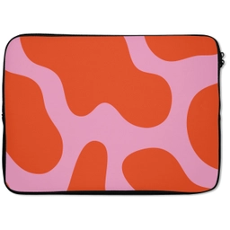 Vlekken - Rood - Roze - Patroon - Minimalistisch laptophoes neopreen klein -zkaufland3dotto