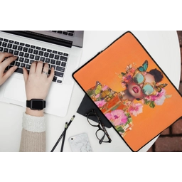Vlinders - Vrouw - Zonnebril - Kleurrijk laptophoes neopreen klein -bureau