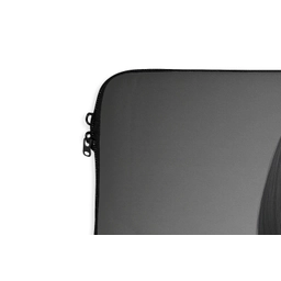 Vrouw - Zwart Wit - Ketting - Zonnebril laptophoes neopreen klein -detail