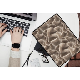 Waaiervorm - Beige - Vezel textuur laptophoes neopreen klein 279 -bureau