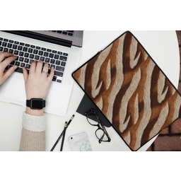 Zebra - Patroon - Bruin laptophoes neopreen klein 279 -bureau