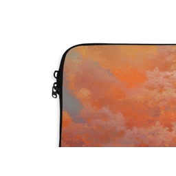 Zee - Boot - Wolken - Oranje laptophoes neopreen klein -detail