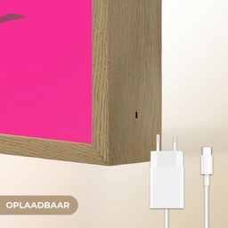 Banaan - Zebraprint - Roze Light Box met batterij (Wandlamp) middel -USP_websiteoplaadbaarNL