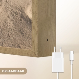 Gezichtje - Zon - Zand - Getekend Light Box met batterij (Wandlamp) middel -USP_websiteoplaadbaarNL