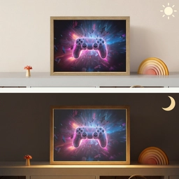 Controller - Neon - Explosie - Abstract Light Box met batterij (Wandlamp kind) middel -sfeer3_kind