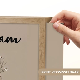 Beer - Witte bloemen - Knus Light Box met batterij (Wandlamp kind) middel -USP_websiteprintNL
