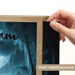 Dino - Jongens - Groen - Blauw - T-Rex Light Box met batterij (Wandlamp kind) middel -USP_websiteprintNL
