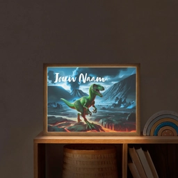 Dino - Lava - Groen - Jongens Light Box met batterij (Wandlamp kind) middel -sfeer1_kind