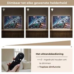 Dino - Ruimte - Jongens Light Box met batterij (Wandlamp kind) middel -USP_dimbaarNL