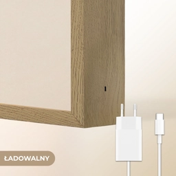 Knuffelbeer - Oranje bloemen - Vriendelijk Light Box met batterij (Wandlamp kind) middel -USP_websiteoplaadbaarNL