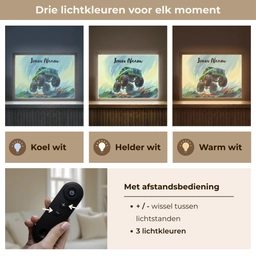 Monstertruck - Auto - Jongens - Groen Light Box met batterij (Wandlamp kind) middel -USP_lichtkleurNL