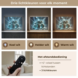 Monstertruck - Bliksem - Blauw - Jongens - Auto Light Box met batterij (Wandlamp kind) middel -USP_lichtkleurNL