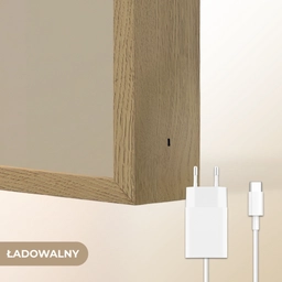 Neushoorn - Witte bloemen - Lief Light Box met batterij (Wandlamp kind) middel -USP_websiteoplaadbaarNL