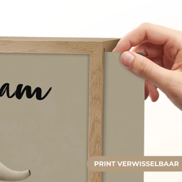Olifant - Witte bloemen - Kindvriendelijk Light Box met batterij (Wandlamp kind) middel -USP_websiteprintNL