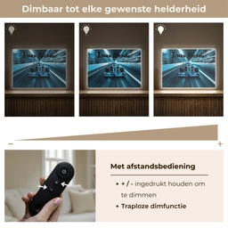 Race - Auto - Formule 1 - Jongens - Blauw Light Box met batterij (Wandlamp kind) middel -USP_dimbaarNL