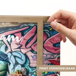 Schildpad - Graffiti - Skateboard - Jongens Light Box met batterij (Wandlamp kind) middel -USP_websiteprintNL