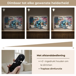 Schildpad - Graffiti - Skateboard - Jongens Light Box met batterij (Wandlamp kind) middel -USP_dimbaarNL