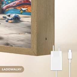 Schildpad - Graffiti - Skateboard - Jongens Light Box met batterij (Wandlamp kind) middel -USP_websiteoplaadbaarNL