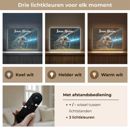 Voetbal - Goal - Sport - Jongens Light Box met batterij (Wandlamp kind) middel -USP_lichtkleurNL