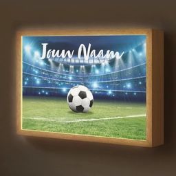 Voetbal - Stadion - Bal - Jongens Light Box met batterij (Wandlamp kind) middel -z3d_website