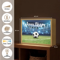 Voetbal - Stadion - Bal - Jongens Light Box met batterij (Wandlamp kind) middel -USP_websiteoverzichtNL