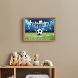 Voetbal - Stadion - Bal - Jongens Light Box met batterij (Wandlamp kind) middel -sfeer2_kind