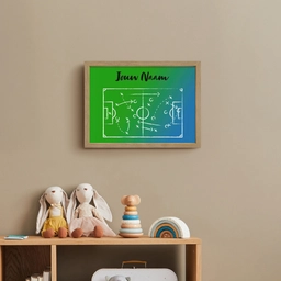 Voetbal - Tactiek - Spel - Groen - Blauw Light Box met batterij (Wandlamp kind) middel -sfeer2_kind