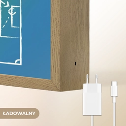 Voetbal - Tactiek - Spel - Groen - Blauw Light Box met batterij (Wandlamp kind) middel -USP_websiteoplaadbaarNL