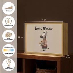 Zebra - Zonnebloemen - Warm Light Box met batterij (Wandlamp kind) middel -USP_websiteoverzichtNL
